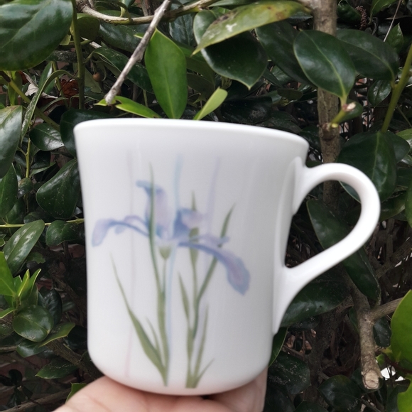 Vintage Mug Corning Ware Blue Iris Flower Rare - Picture 15 of 15